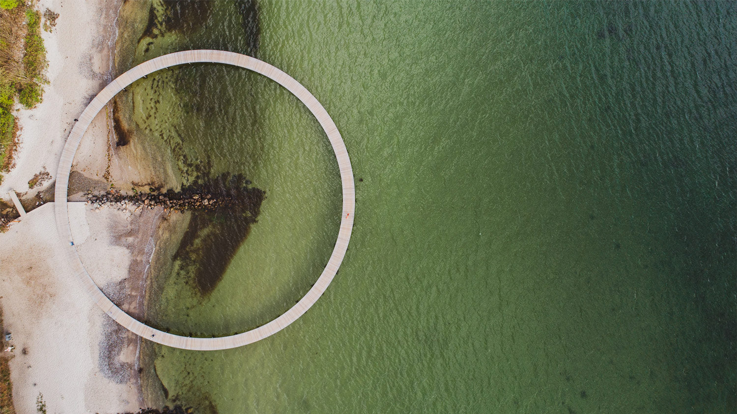 Den Uendelige Bro i Aarhus set fra oven