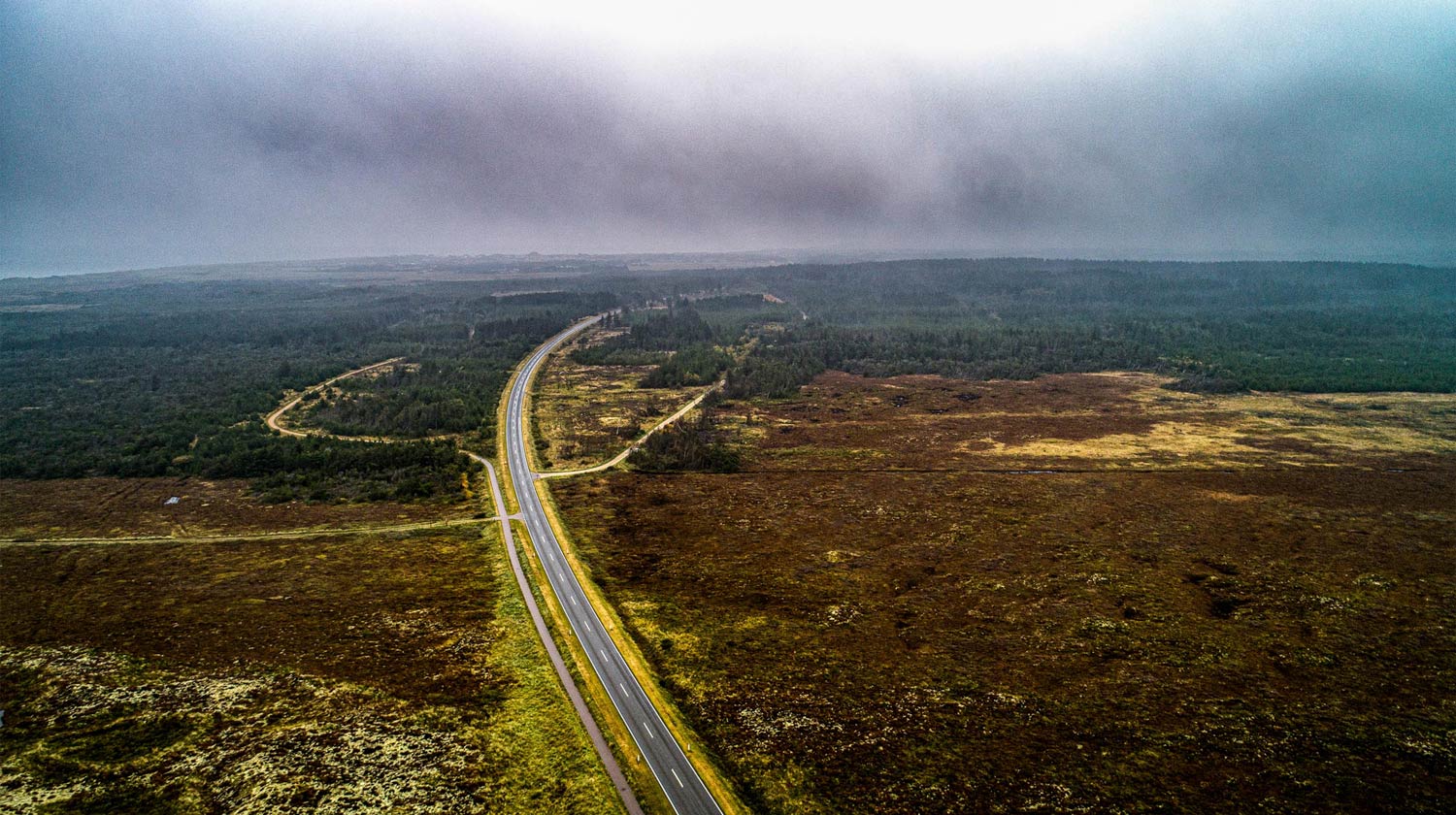 Landevejen mellem Klitmøller og Hanstholm